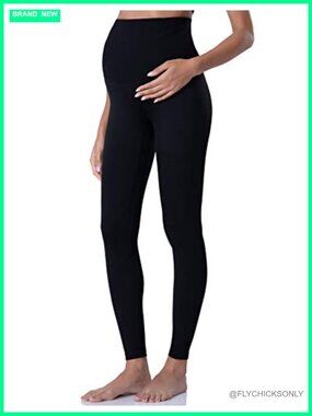 Maternity Leggings High Waist Over Bump Yoga Pants Nylon Spandex
